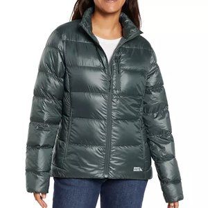 Eddie Bauer Women's Water Repellent Down Packable Puffer Jacket Blue Emerald XXL